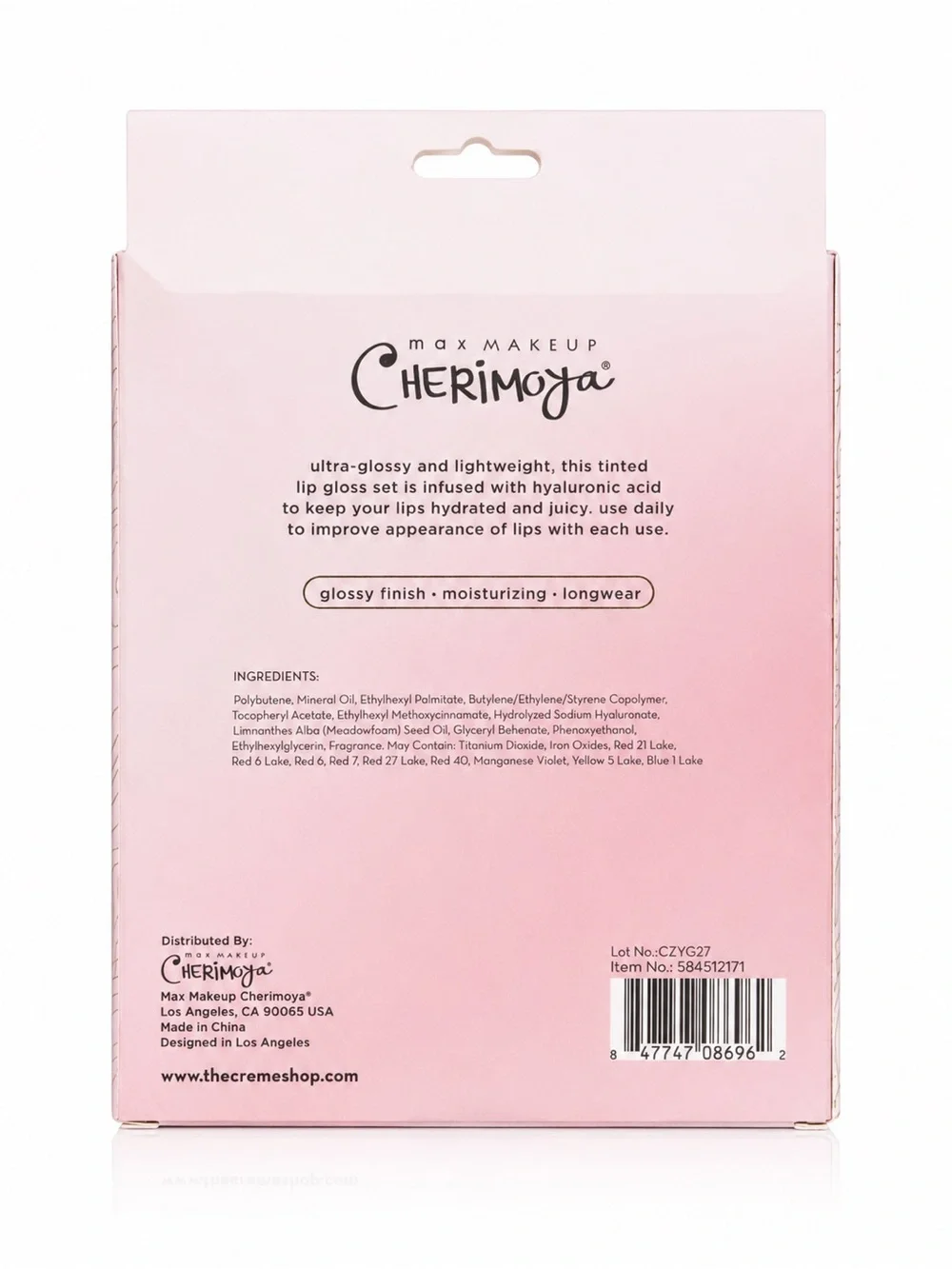 Cherimoya Lip Oil Trio — Pink Shades (Rosé Glow, Ruby Shine, Candy Sky)